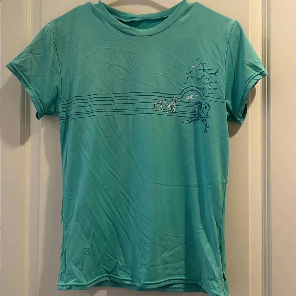O'Neill Skins UV Block50+Short Sleeve Rashguard top Bodycon 91%nylon 9%spandex M